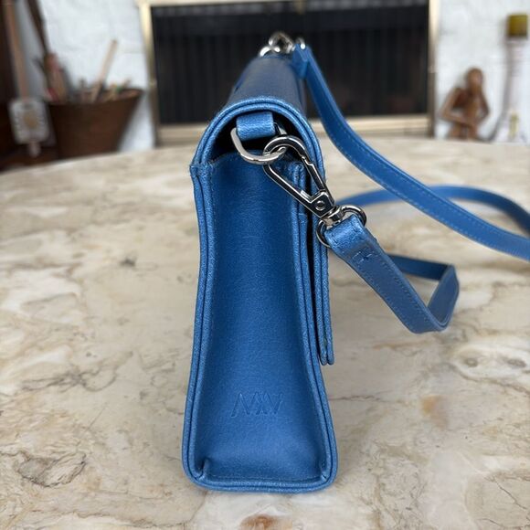 NWOT Matt & Nat DREWLG Large Vegan Crossbody Bag- Vintage Blue - Picture 5 of 16
